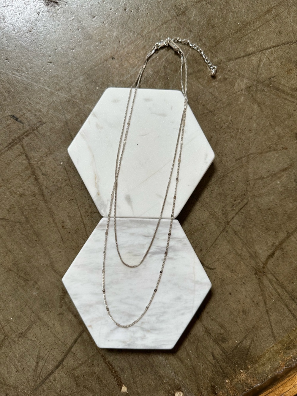 Jenny Bird Silver Double-Layer Chain Necklace
